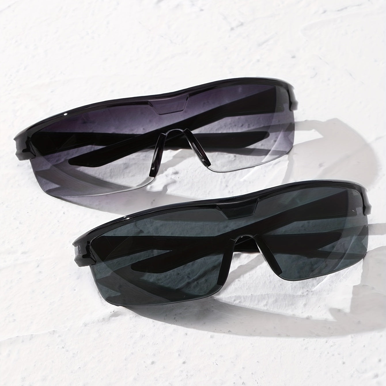 2pcs Men's Cycling Sports Sunglasses Mixed Decorative PC Eyewear