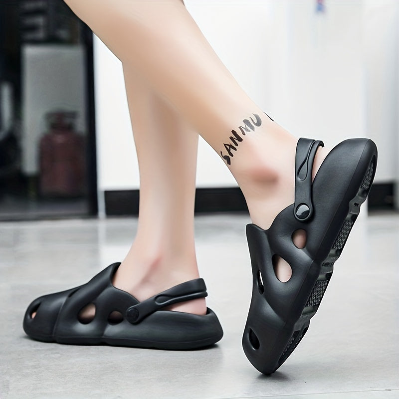 Men's Lightweight Comfy Clogs Hollow Out Non Slip Garden Shoes