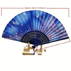 Japanese Style Folding Fan Chinese Ancient Silk Cloth Fan