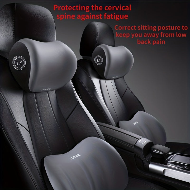 Car Headrest Neck Pillow with Lumbar Support