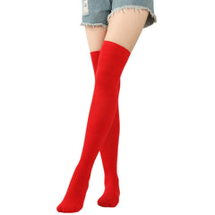 Solid Thigh High Socks Funny Party Long Tube Women's Stockings