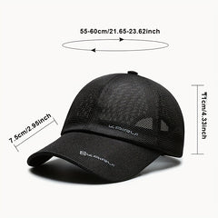 Men's Summer Sunscreen Baseball Cap Outdoor Fishing Breathable Mesh Peaked Cap