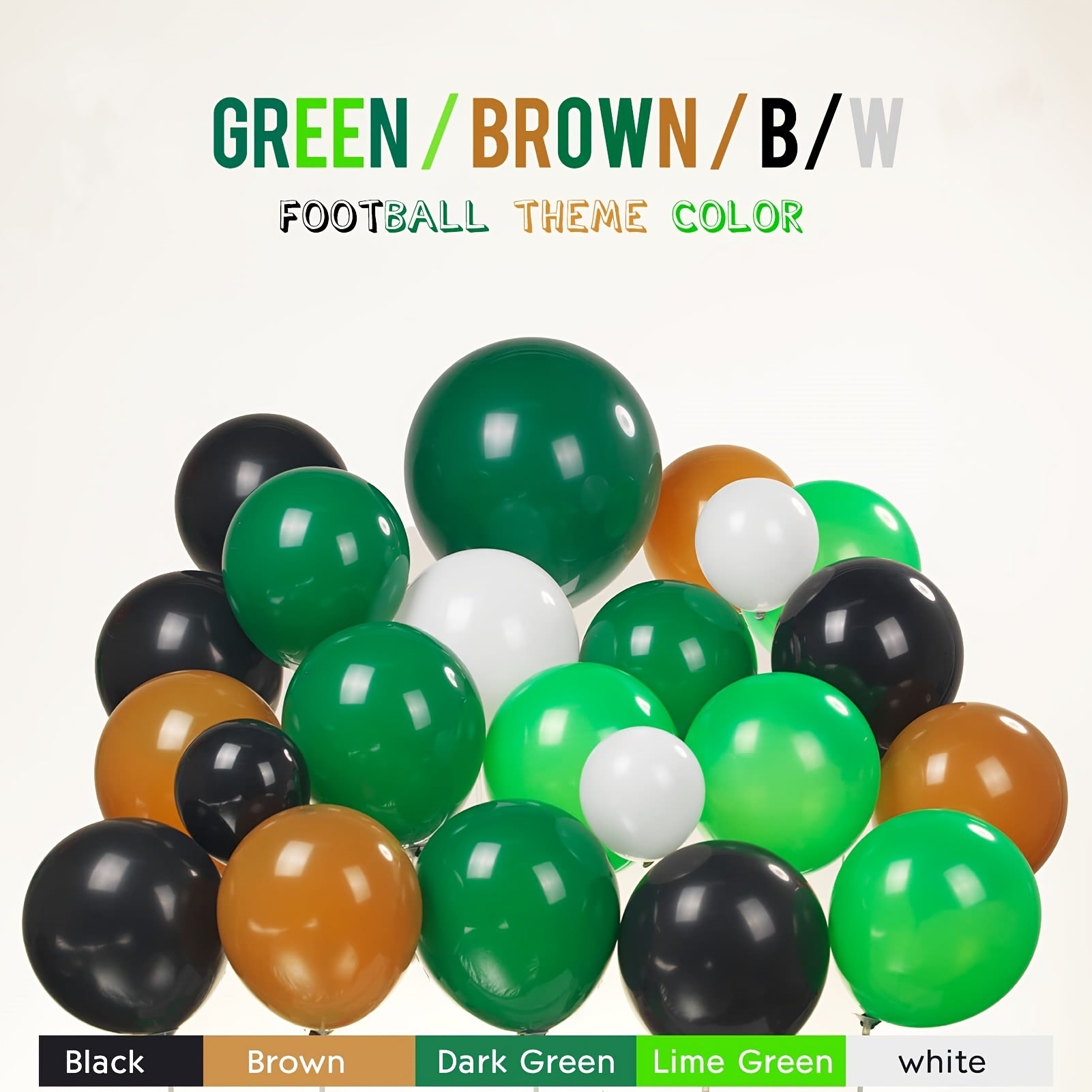 Football Party Balloon Garland Kit with Foil Balloons - Sunday Touchdown Decor