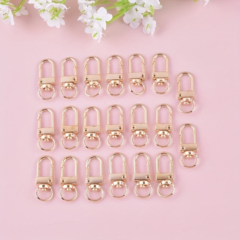20pcs Metal Lobster Claw Clasps Keychain Swivel Lanyards Trigger Snap Hooks