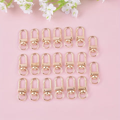 20pcs Metal Lobster Claw Clasps Keychain Swivel Lanyards Trigger Snap Hooks