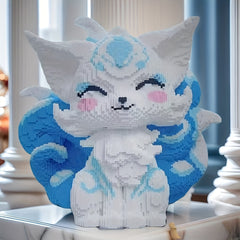 Large Nine Tailed Fox Building Blocks Gift Party Game Office Home Decor DIY