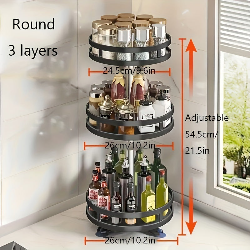 Rotating Non Slip Tableware and Seasoning Bottle Turntable Storage Box