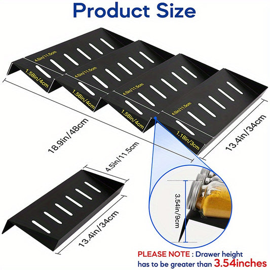 4 Tier Spice Rack with 28 Jars and Labels