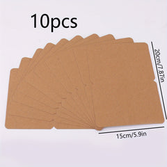 10pcs DIY Hand-painted Holiday Greeting Cards, Blank Folded Small Cards