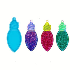 Christmas Light Bulb Ornament Silicone Mold DIY Keychain Pendant Tag