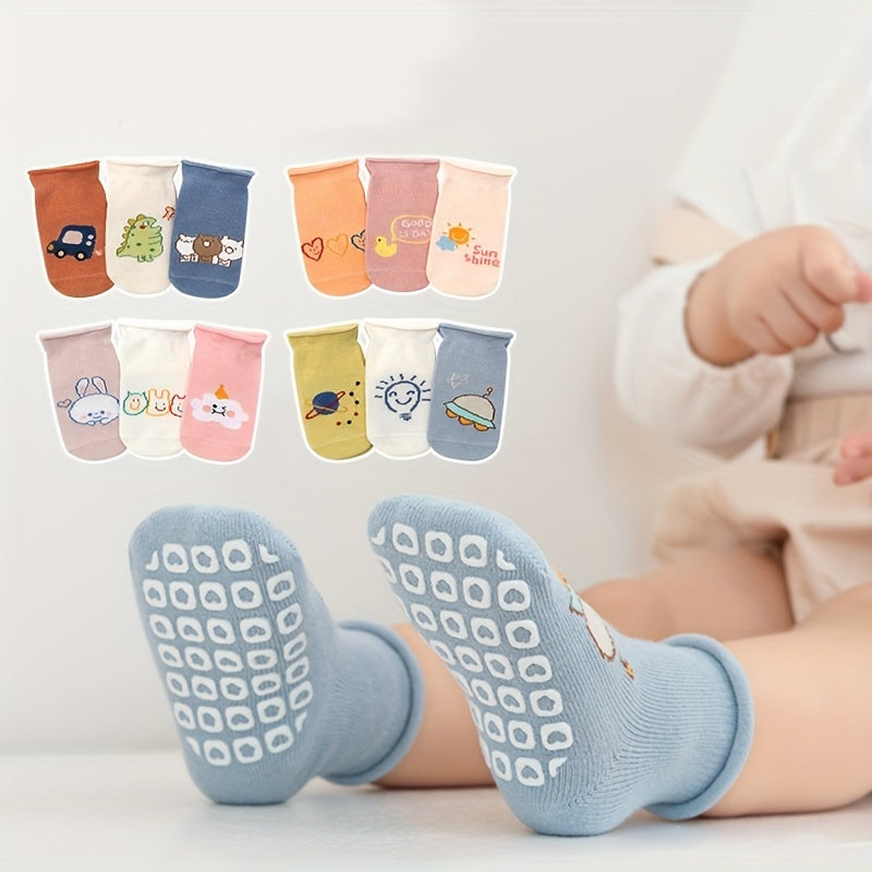 Non Slip Grip Baby Socks Cozy Socks For 0-3 Year Old
