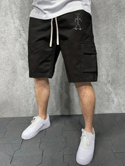 Men's Stretch Knee Long Skateboarding Shorts for Summer