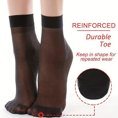 12 Pairs Sheer Mesh Crew Socks Women's Stockings