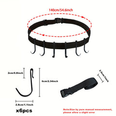 Tree Stand Gear Strap Hangers 6 Hooks Stainless Steel Holder