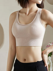 Women's Comfort Push Up Vest Style Sports Bra