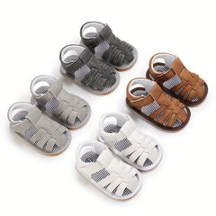 Baby Boy's Solid Sandals Anti skid Toddler Walking Shoes