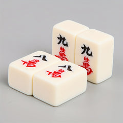 Compact Mahjong Set 144 Tiles w/ Storage Box for Travel & Home Play