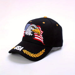 Men's Patriotic Eagle Baseball Cap American Flag Adjustable Embroidery Cap