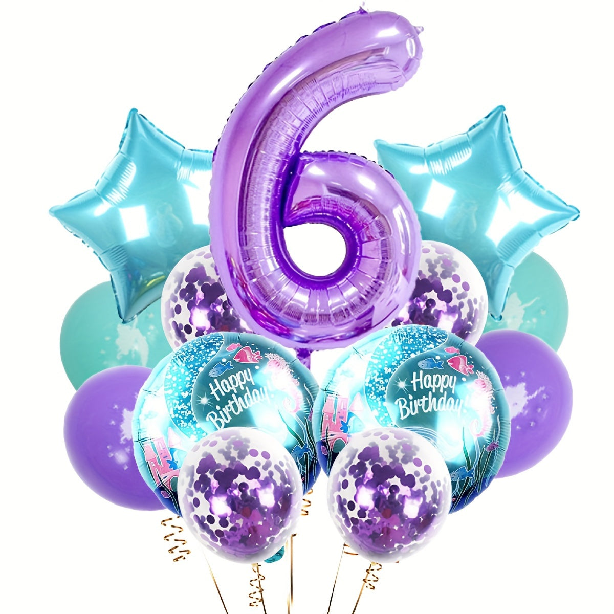 Purple Mermaid Balloon Decoration Set