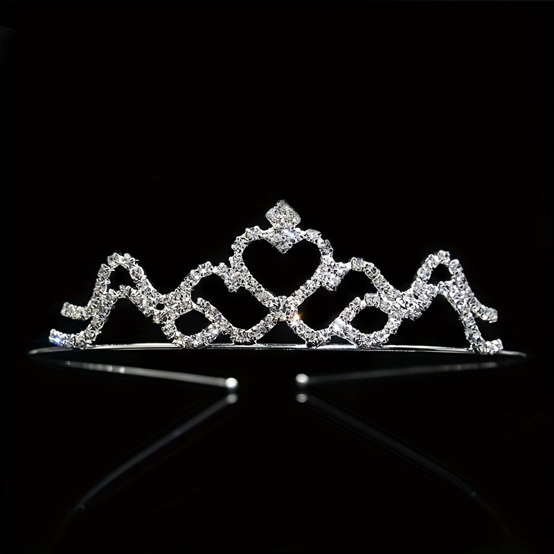 Rhinestone Headband Queen Crown Tiara Wedding Hair Accessory