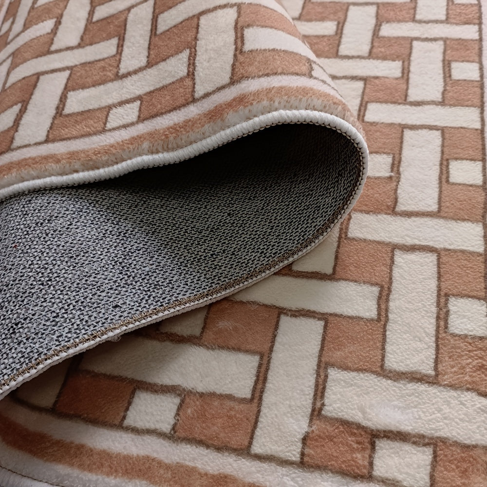 Plaid Sofa Area Rug Easy Care Foldable Machine Washable Cashmere Rug