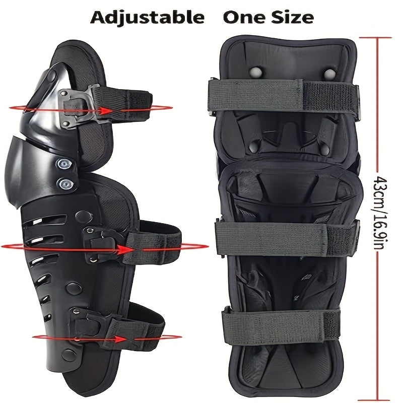 Adjustable Breathable Knee Shin Guard Pads for Motorcycle Cycling Racing