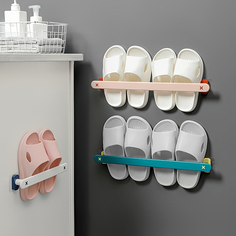 Bathroom Slipper Rack Wall Toilet Shoe Storage Shelf