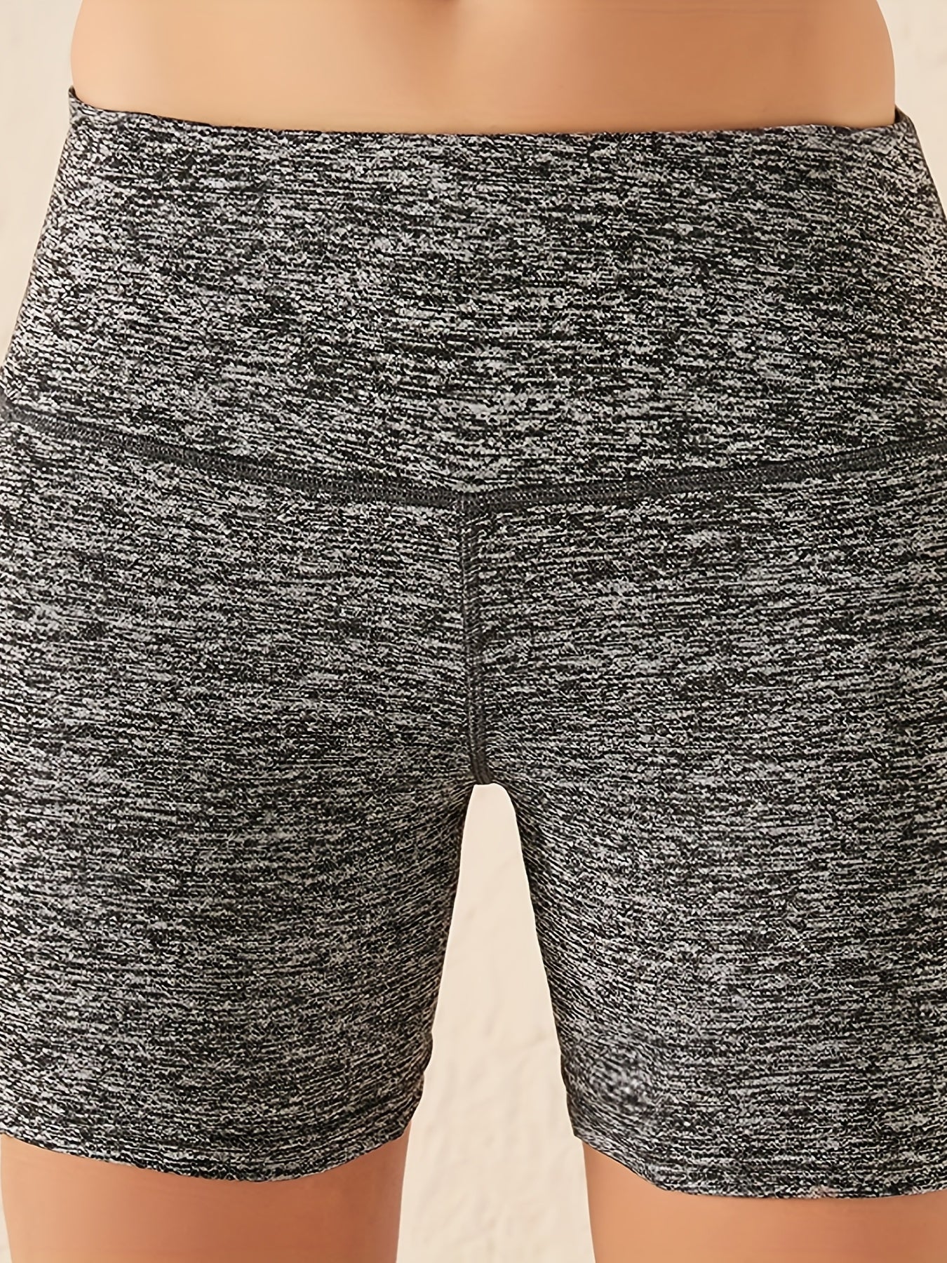 High Rise Skinny Shorts With Pockets
