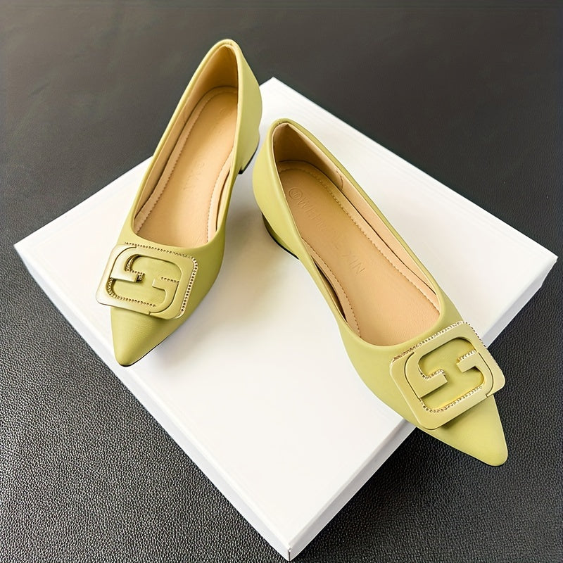 Women's Buckle Decor Non-slip Slip On Soft Sole Shoes