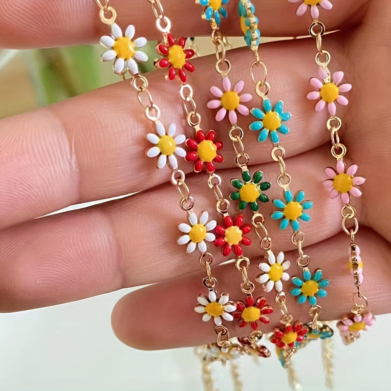 Adjustable Daisy Bracelet for Girls Teens - Jewelry Gift