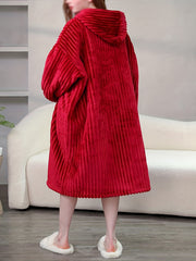 Hooded Fleece Nightgown with Pockets
