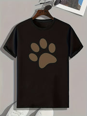Paw Print Pattern Men's Sports T-shirt
