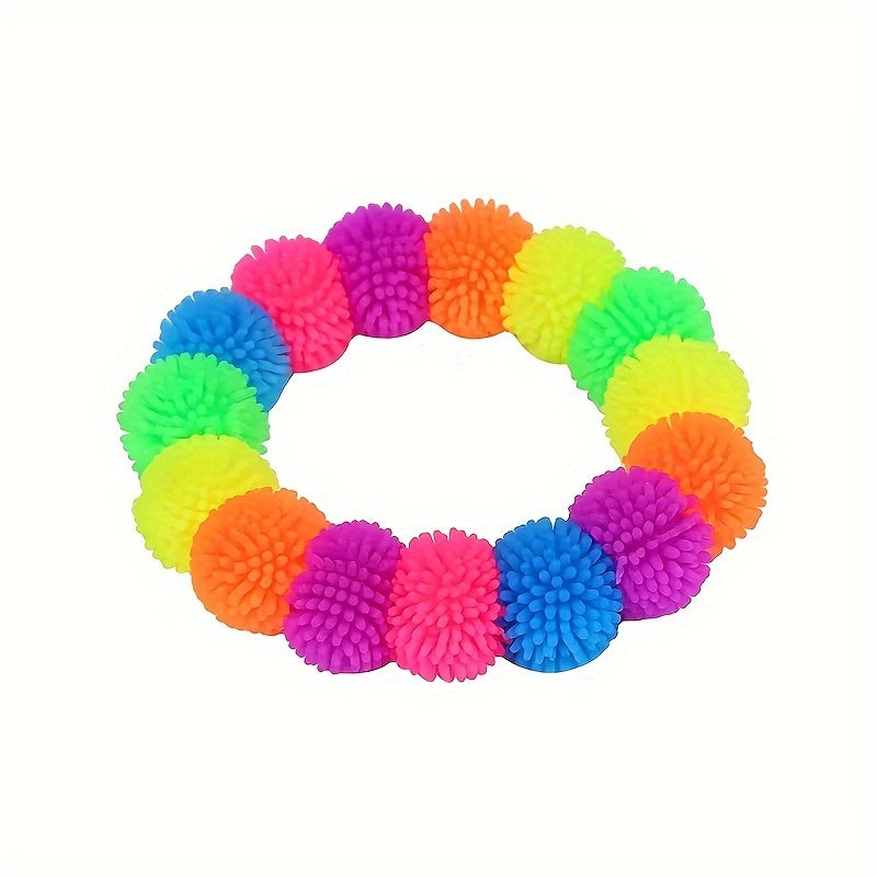 Colorful Stress Relief Toy Bracelet Soft TPR Glue Fidget Bracelet Christmas Gift