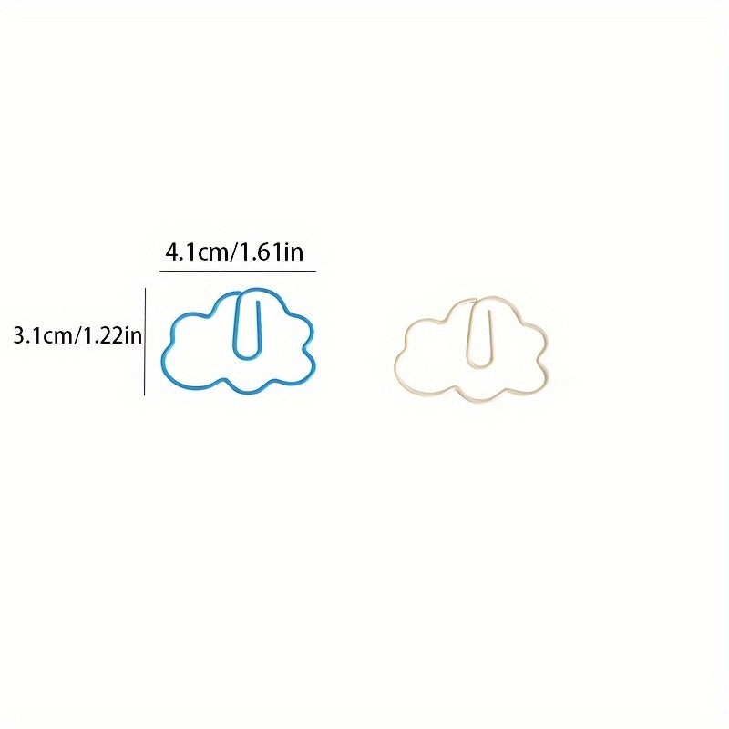 5pcs Cloud Paper Clip Bookmark Office Desk Accessories School Patchwork Clip