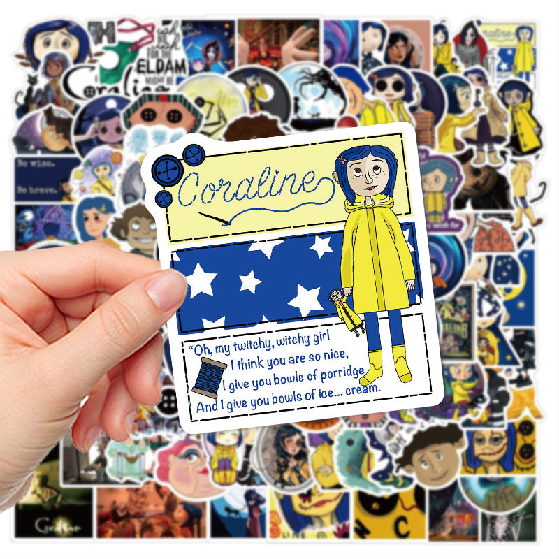 100pcs American Animation Waterproof Stickers for Motorcycles Laptops