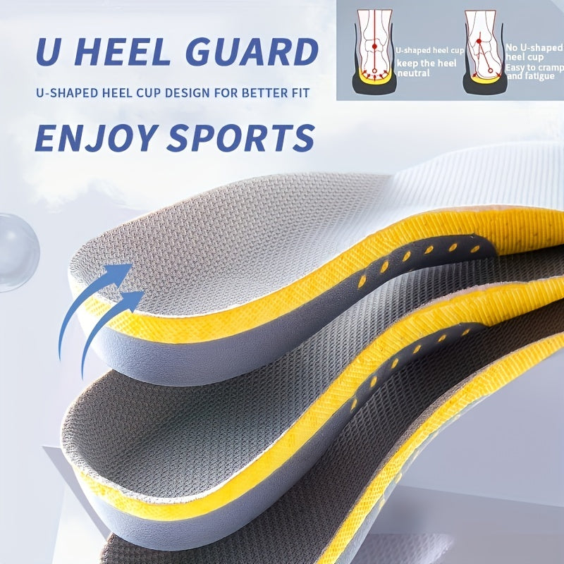 Sports Shock Absorption Insoles High Elastic Comfortable Running Insoles