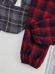 Colorblock Plaid Sleep Bottoms Lace Up Home Sleep Pants Women's Sleepwear