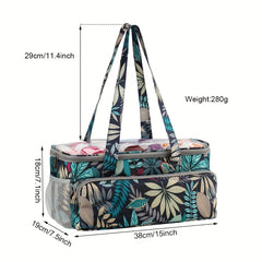 Craft Box Bag Yarn Storage Portable Bag with Pockets