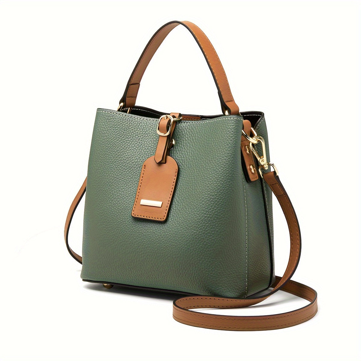 ZOOLER Large Capacity Leather Bucket Bag Crossbody