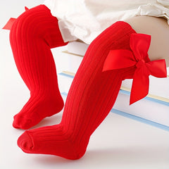 5 Pairs Girls Bowknot Socks Breathable Comfort Sport Socks for Kids