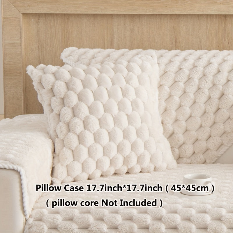 Plush Sofa Slipcover Non-slip Couch Cover Furniture Protector