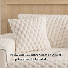Plush Sofa Slipcover Non-slip Couch Cover Furniture Protector