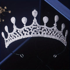 Bridal Jewelry Wedding Accessories Set Rhinestone Crown Crystal Necklace Earring
