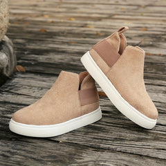 Girl's Solid Slip On Shoes Comfy Non Slip Breathable Casual Sneakers For Kids