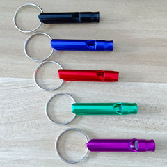 5pcs set Emergency Survival Whistle with Keychain, High Decibel Sound Safety