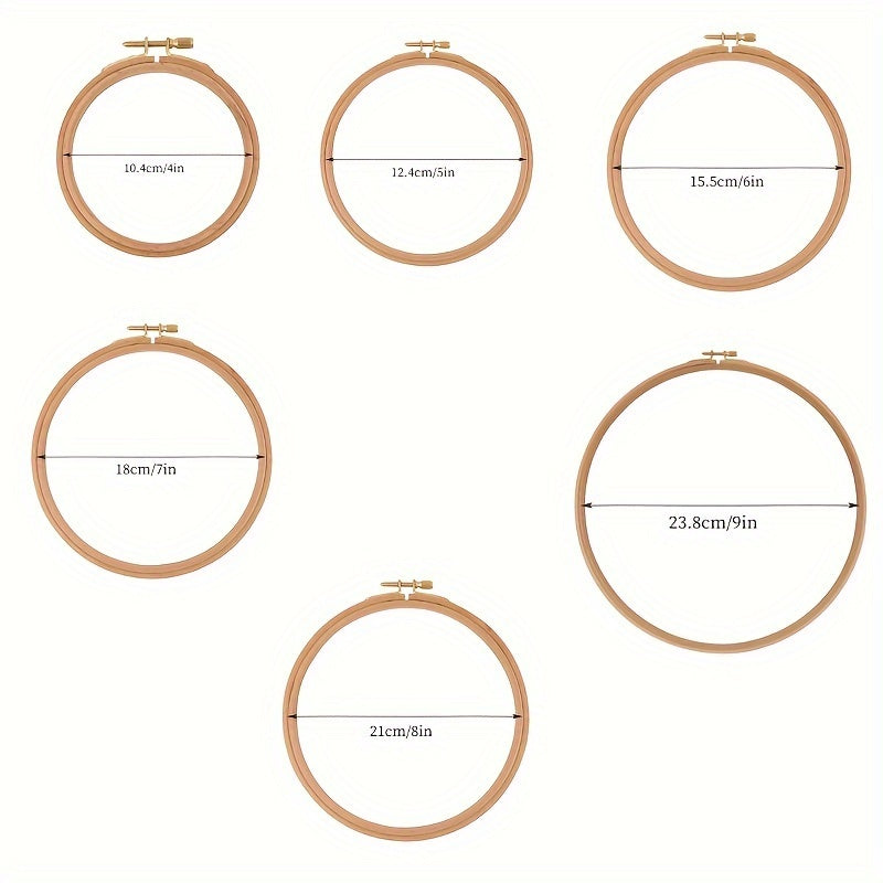 1pc Beech Wood Embroidery Hoop Cross Stitch Frame