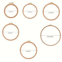 1pc Beech Wood Embroidery Hoop Cross Stitch Frame