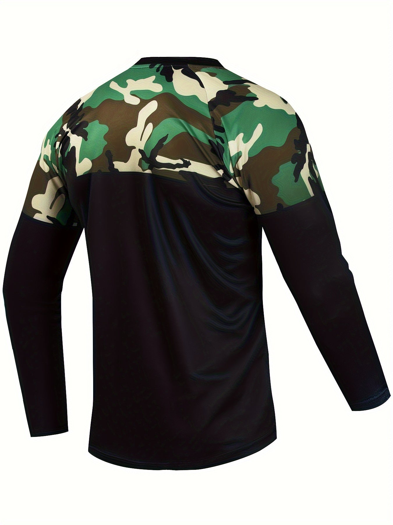 Camouflage Pattern Men's Long Sleeve Motorcycle Off road T shirt