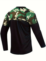 Camouflage Pattern Men's Long Sleeve Motorcycle Off road T shirt