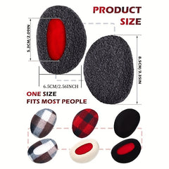 4 Pairs Bandless Thick Winter Ear Covers for Women Men